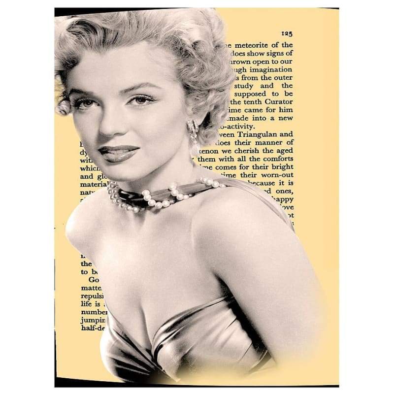 Vintage Marilyn Monroe Pintura En Blanco Y Negro