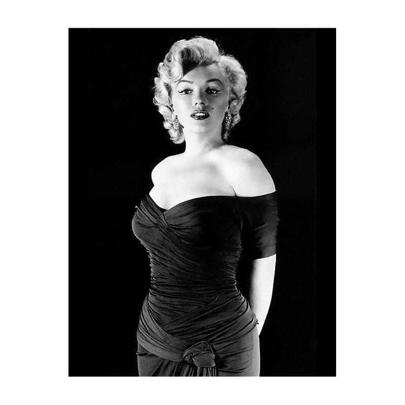 Vintage Marilyn Monroe Pintura En Blanco Y Negro