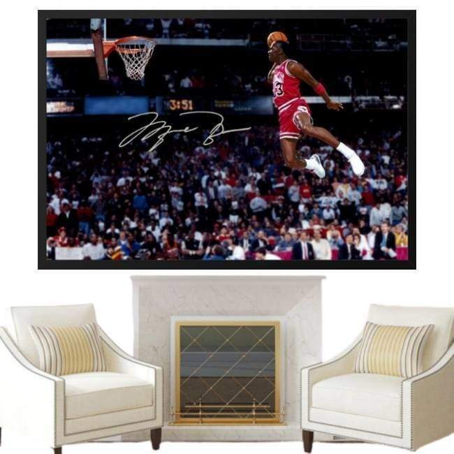 Pintura de Michael Jordan de la vendimia