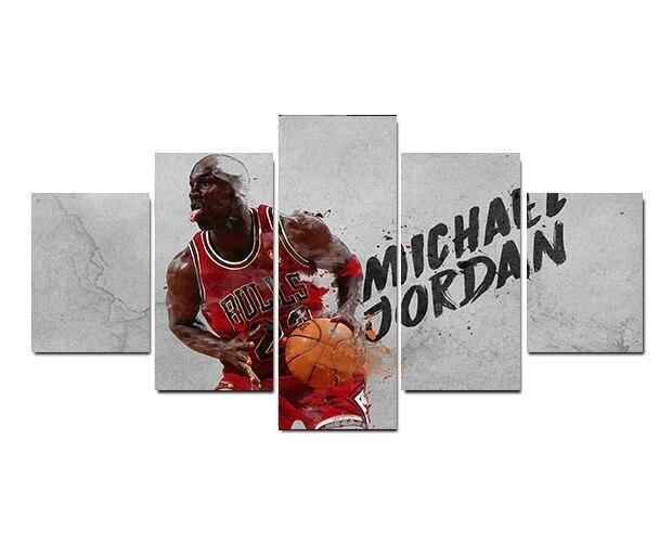 Vintage Michael Jordan pintura en blanco y negro