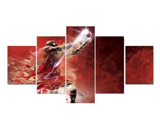 Vintage Michael Jordan pintura en blanco y negro