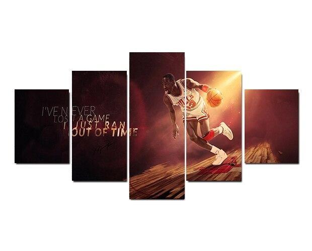 Vintage Michael Jordan pintura en blanco y negro