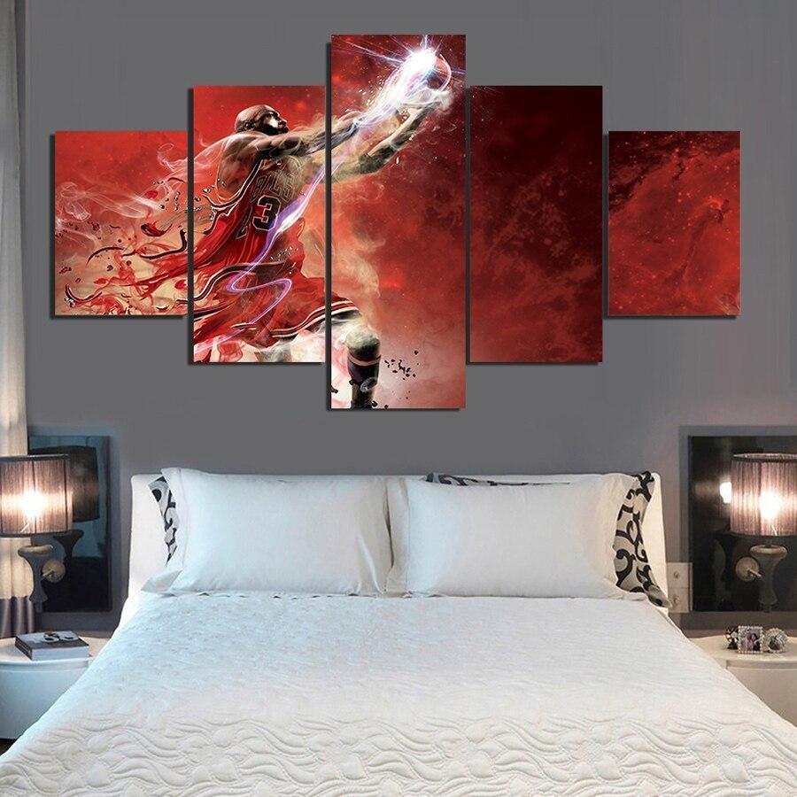 Vintage Michael Jordan pintura en blanco y negro