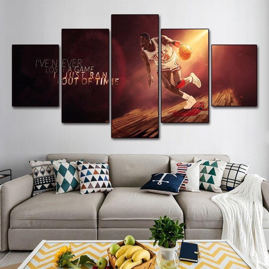 Vintage Michael Jordan pintura en blanco y negro