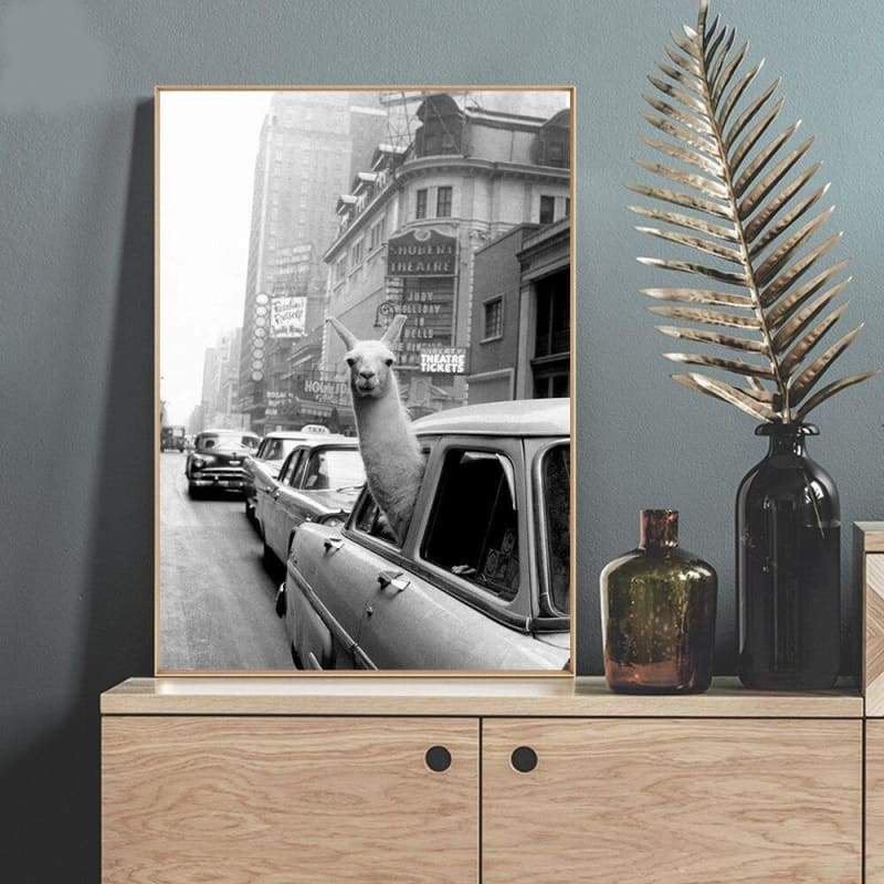 Pintura mural vintage de New York