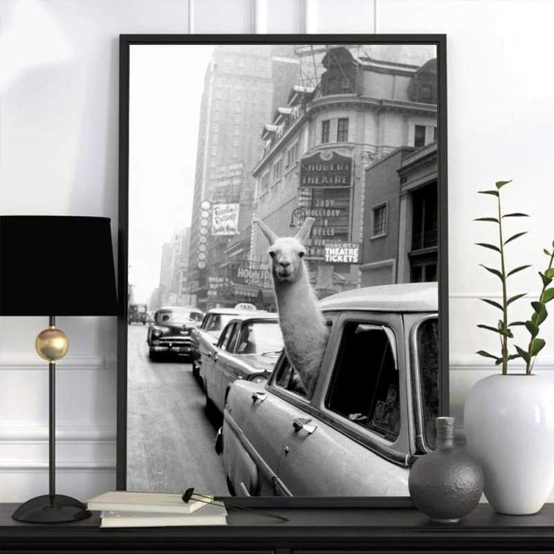 Pintura mural vintage de New York