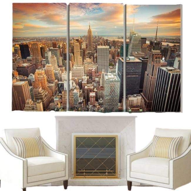 Pintura vintage moderna de New York