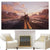 Pintura vintage panorámica de la ruta 66