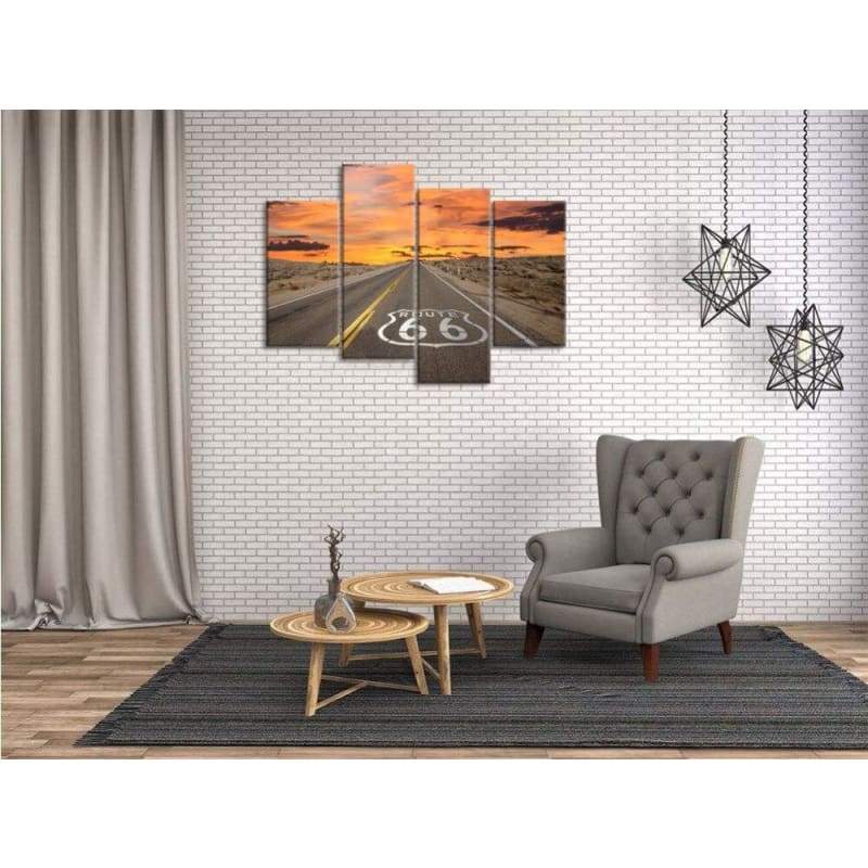 Pintura Vintage Ruta 66