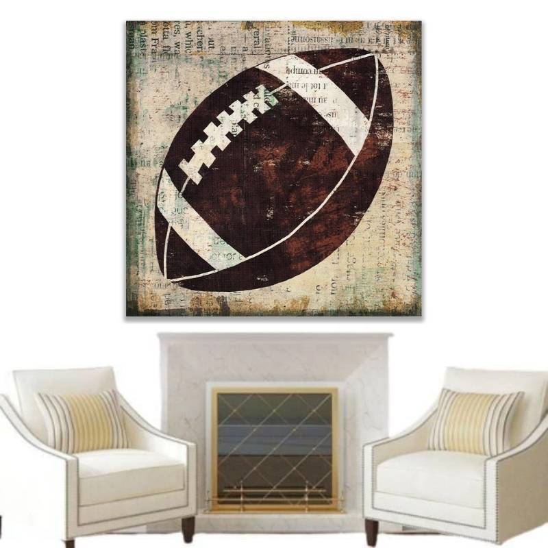 Pintura de rugby vintage