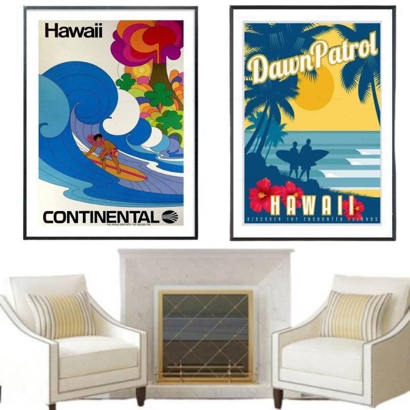 Pintura de surf vintage