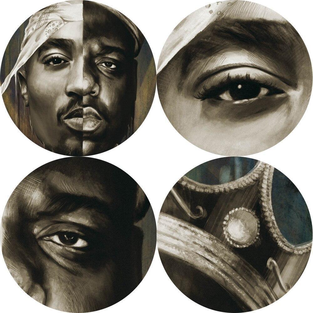 Pintura Vintage Tupac Biggie