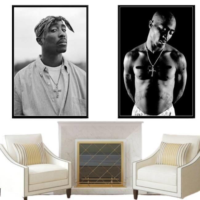 Pintura vintage de Tupac