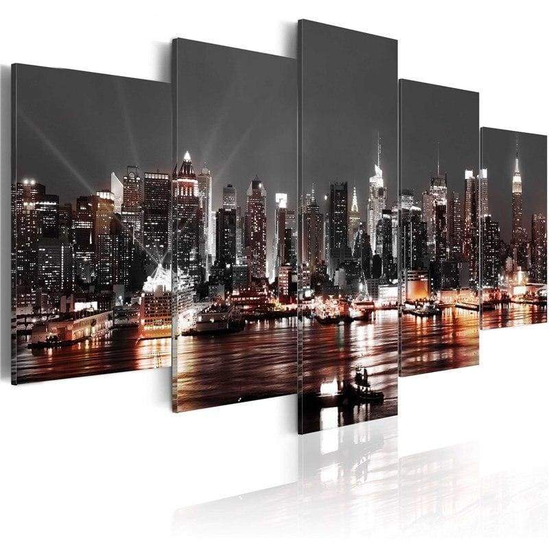Pintura vintage de New York de EE. UU.