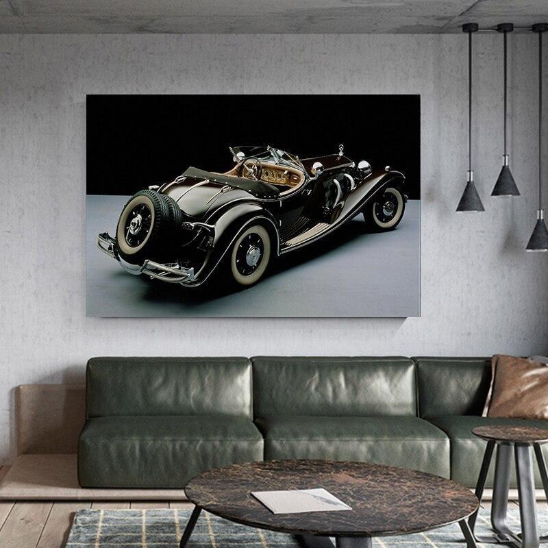 Pintura Vintage Coche Viejo