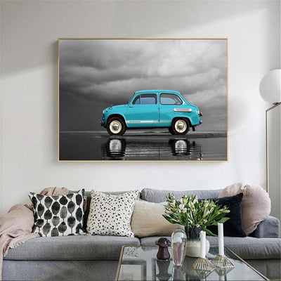 Pintura Vintage Coche Viejo