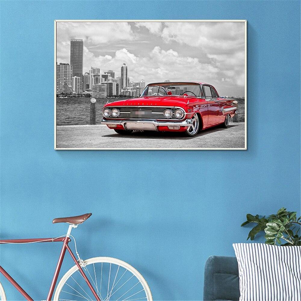 Pintura Vintage Coche Viejo