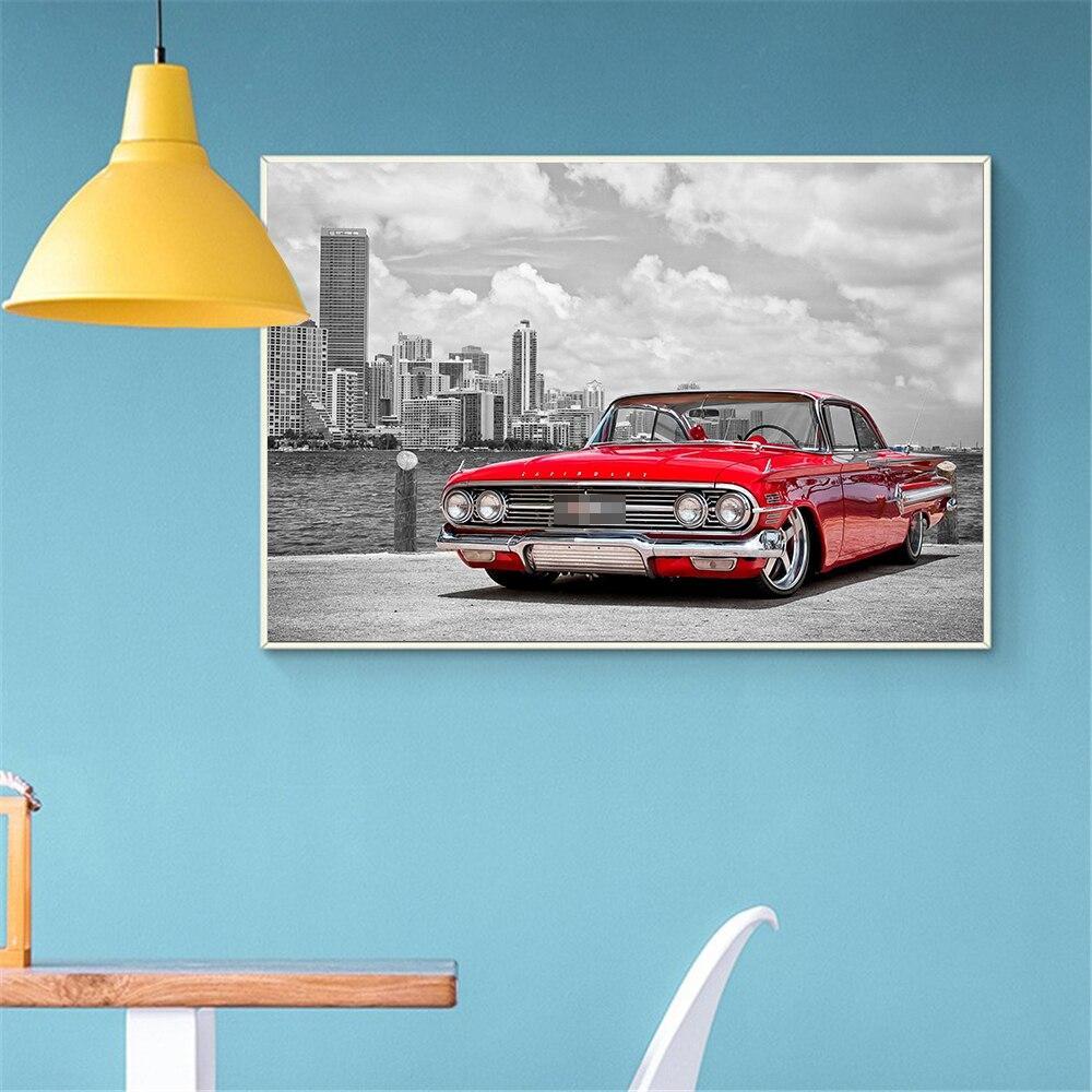 Pintura Vintage Coche Viejo