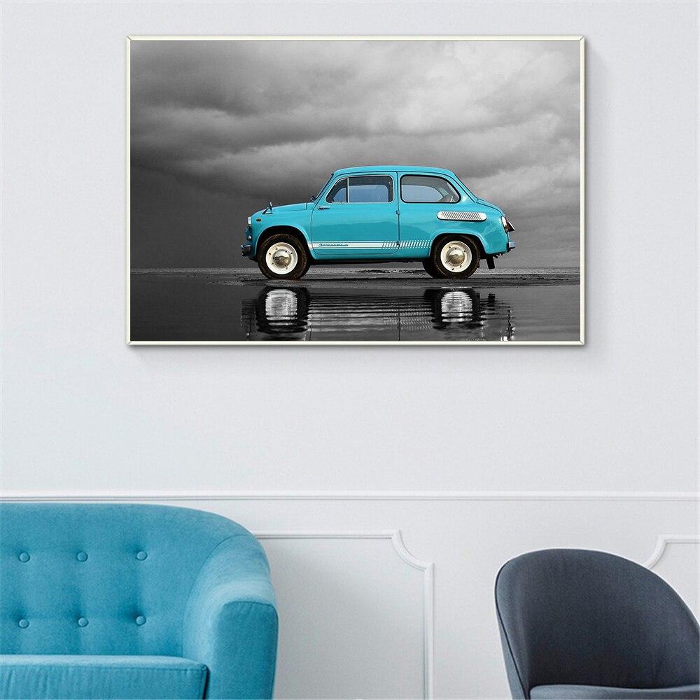 Pintura Vintage Coche Viejo