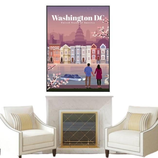Pintura de la vendimia de Washington