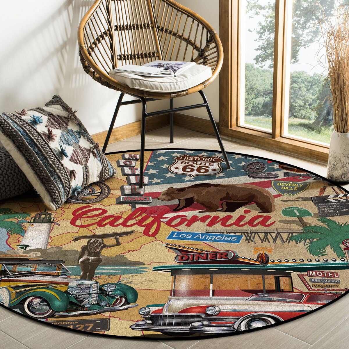 alfombra vintage californiana