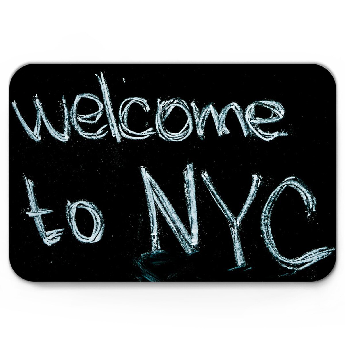 Alfombra vintage con estampado de New York