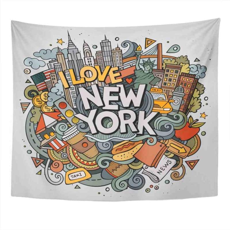 Estilo vintage de New York Tela decorativa