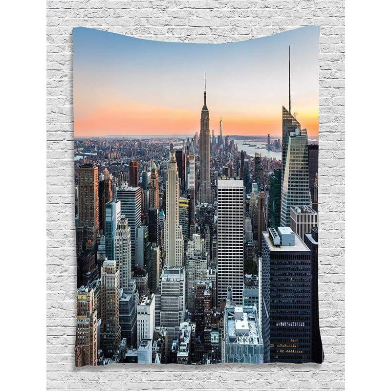 Vintage de la ciudad de New York Tela decorativa