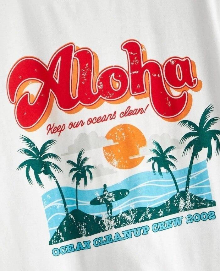 Camiseta vintage de hawaiana para mujer