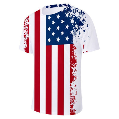 Camiseta vintage con bandera estadounidense para hombre