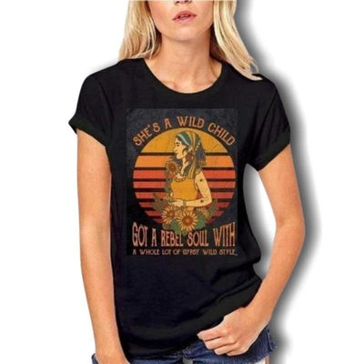 Camiseta Hippie Vintage Mujer