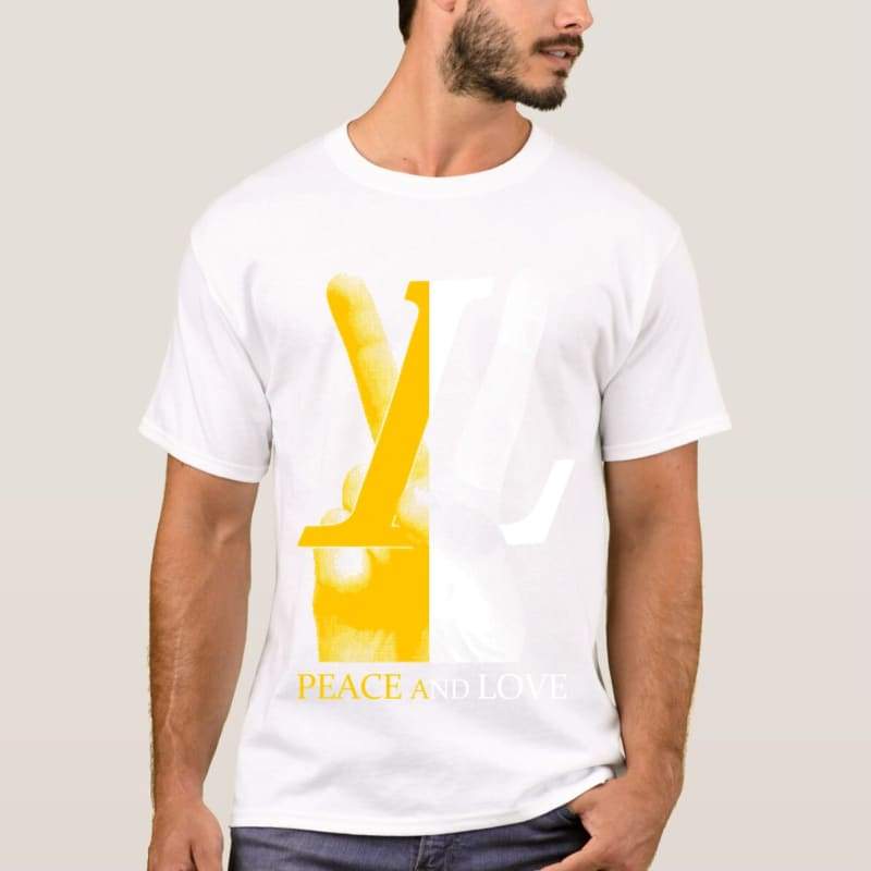 Camiseta vintage de paz y amor para hombre