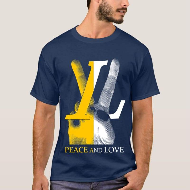Camiseta vintage de paz y amor para hombre