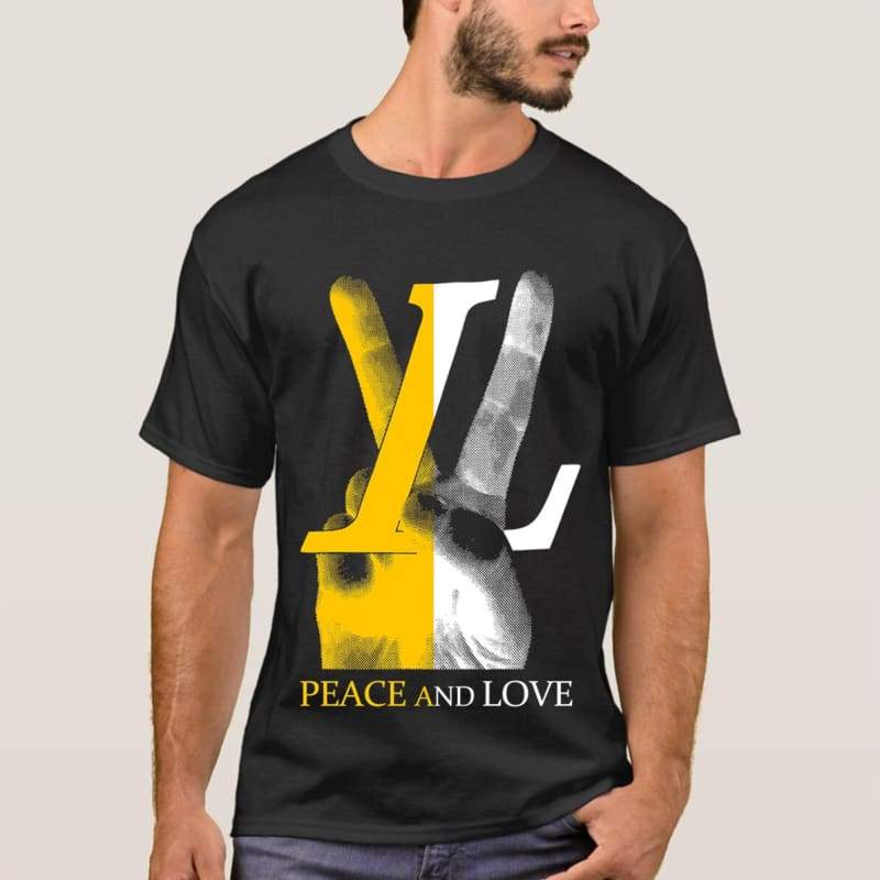 Camiseta vintage de paz y amor para hombre