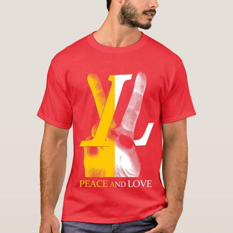 Camiseta vintage de paz y amor para hombre