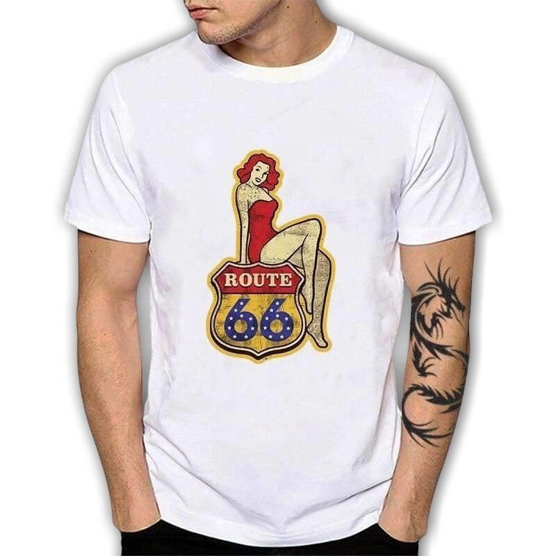 Camiseta Mujer Ruta 66 Vintage