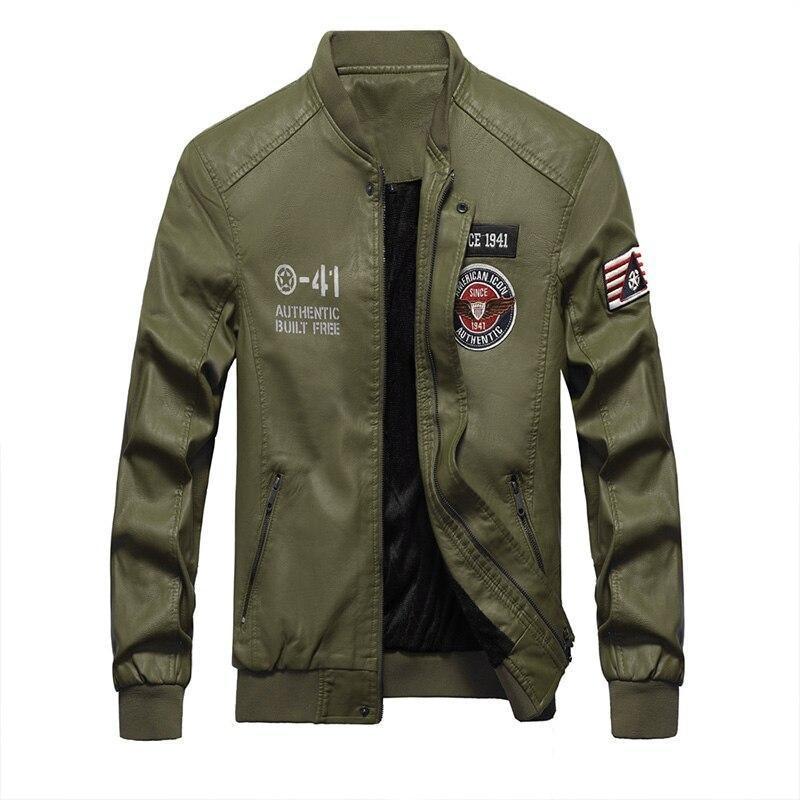 Cazadora de piloto de cuero vintage