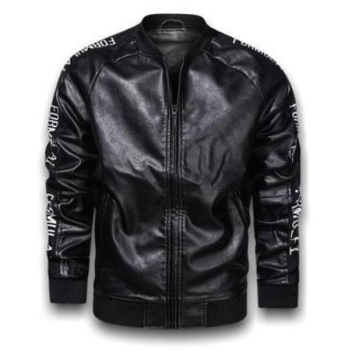 Chaqueta de cuero vintage de fútbol americano