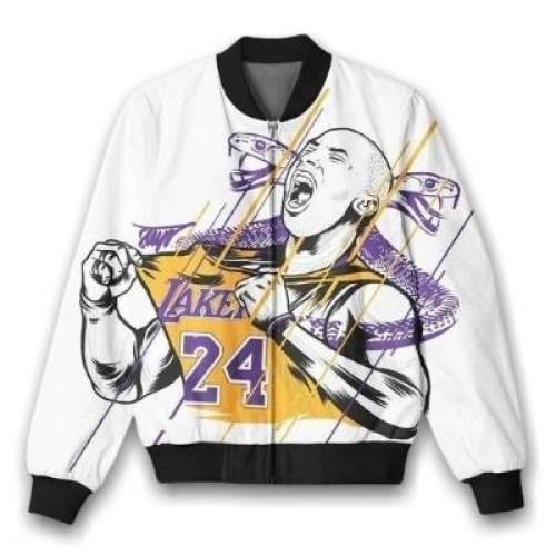 Chaqueta de los Lakers de la vendimia