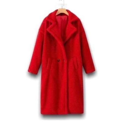 Chaqueta Teddy Vintage Mujer Roja