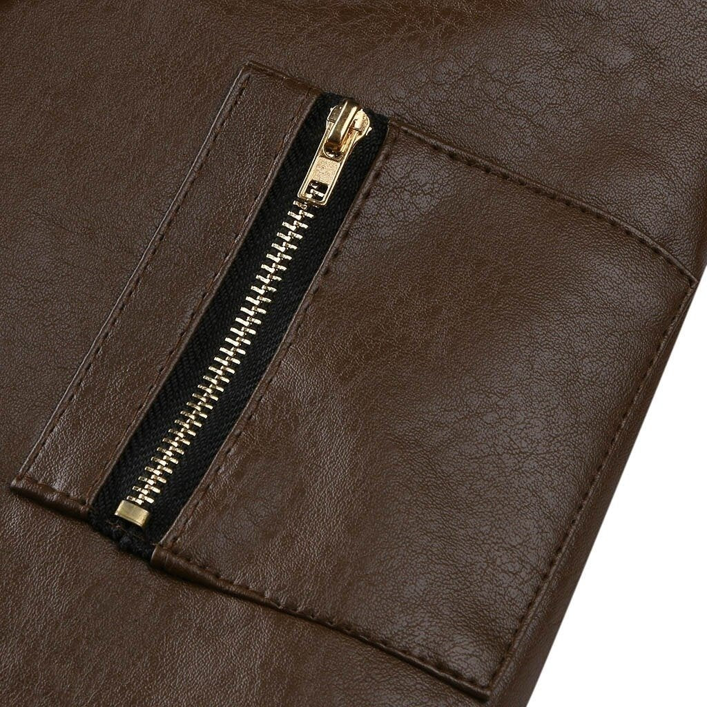 Chaqueta de cuero vintage para hombre