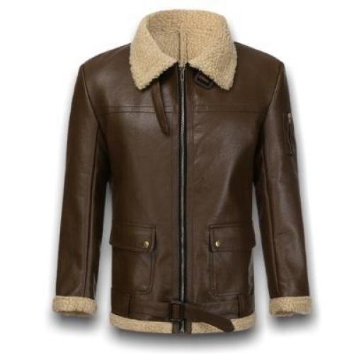 Chaqueta de cuero vintage para hombre