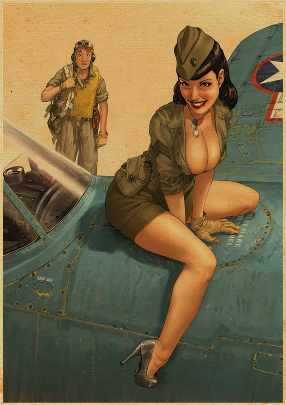 Pegatinas americanas WW2 Pin Up